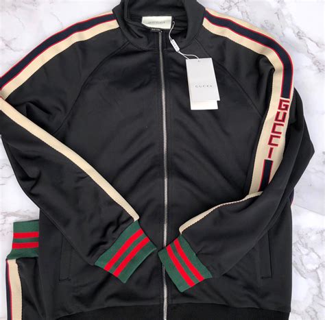 retro black gucci silk track suit|Gucci Tracksuits for Men .